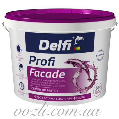 Profi Facade Краска латексная акриловая фасадная Delfi