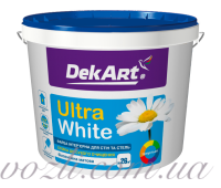 Ultra White Краска интерьерная для стен и потолков белоснежная DekArt