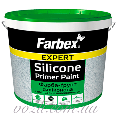 Фарба-грунт силіконова з кварцовим наповнювачем Farbex