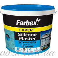 Штукатурка структурная силиконовая «Короед» розмер зерна 2,0 мм Farbex
