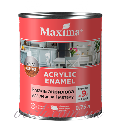 Эмаль акриловая для дерева и металла Maxima
