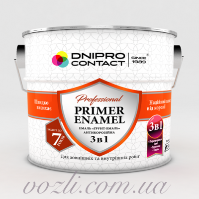 Грунт-эмаль 3 в 1 "Dnipro-Contact"