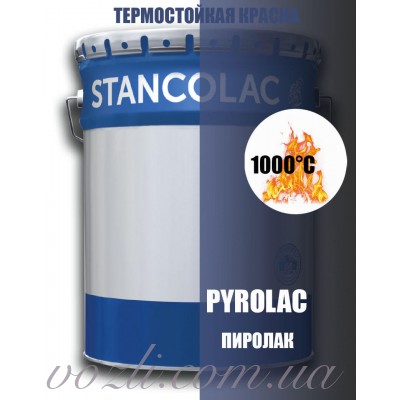 Термостойкая черная краска по металлу Пиролак 1000°С Stancolac для котлов, печей, каминов, мангалов